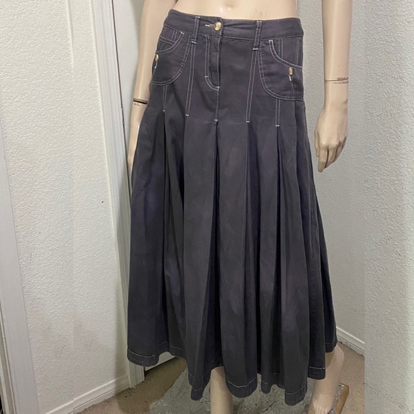 Vintage JEANOLOGY Collection Tie Dye Pleated Maxi Skirt Size 4